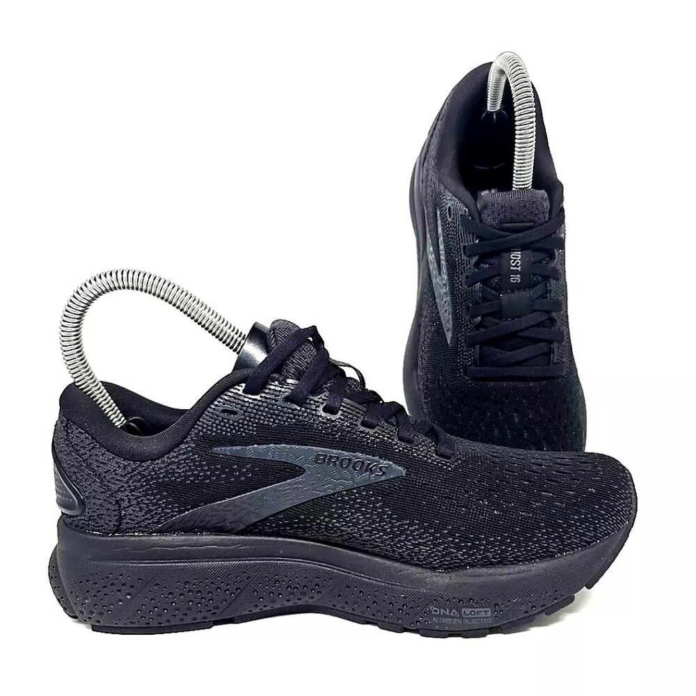 Brooks Ghost 16 Shoes Black Sneakers Running Casual Wide D Women's Size 6